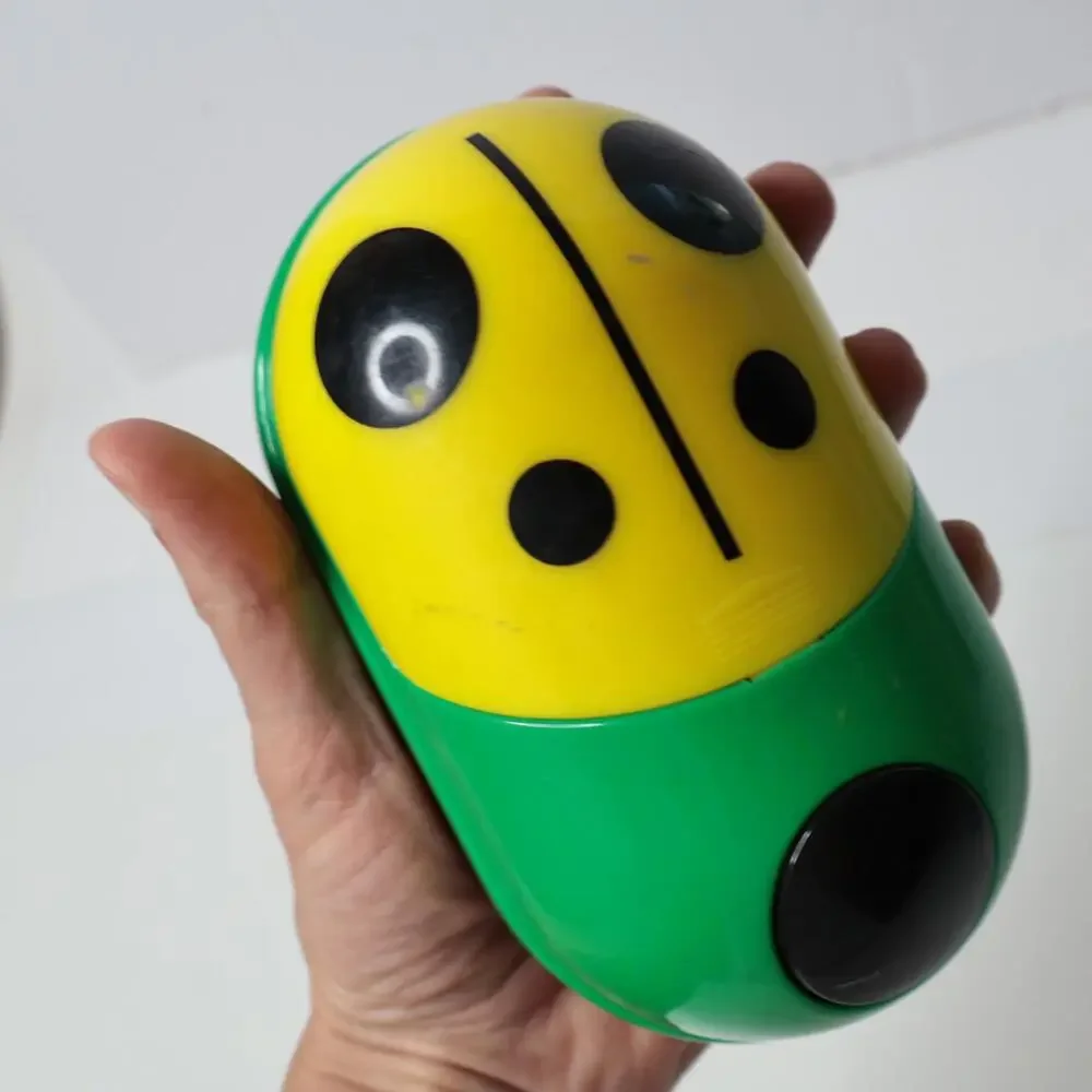 Homedics Lady Bug Massager‎ Portable Battery Yellow Green PM-8 Vintage